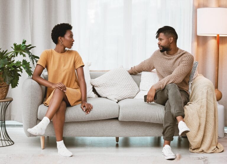 Were on the same team against this issue. Shot of a young couple having an argument at home.