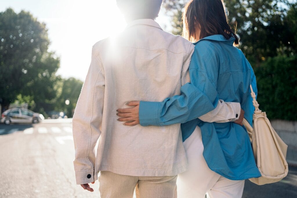 Affective couple in the city