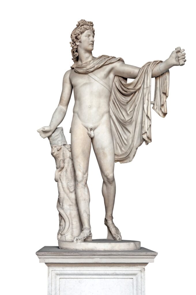 The apollo belvedere statue, a roman copy of a greek original, reflects classical ideals that valued smaller genitalia as symbols of intellect and self-control&mdash;highlighting how historical aesthetics differ from modern causes of penis size anxiety.